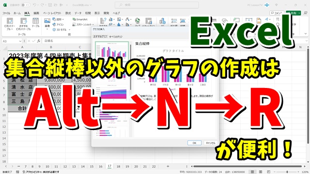 Excelでより素早くグラフの種類を選択してグラフを作成できる便利技