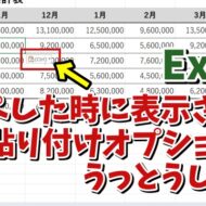 Excelでコピペした時に表示される「貼り付けオプション」を表示されないようにする