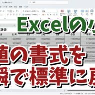 Excelで数値に設定した書式を一瞬で元の標準の状態に戻すちょっとした小技