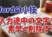 Wordで入力ミスした入力中の文字を一瞬で削除するちょっとした便利技