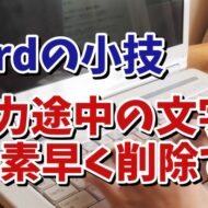 Wordで入力ミスした入力中の文字を一瞬で削除するちょっとした便利技