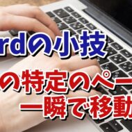 Wordで長文の特定のページに一瞬で移動できる便利技