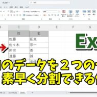 Excelでセル内のデータを２つのセルに分割できる便利技