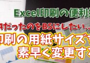【A5で作成したものをB5にして印刷したい】Excelで素早く用紙サイズを変更して印刷できる便利技