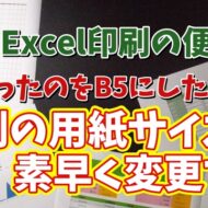 【A5で作成したものをB5にして印刷したい】Excelで素早く用紙サイズを変更して印刷できる便利技