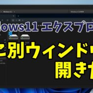 Windows11のエクスプローラーで常に別ウィンドウでフォルダーを開くようにする方法