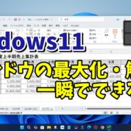 Windows11で開いているウィンドウを一瞬で最大化・最大化の解除ができるちょっとした小技