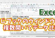 【データの比較に便利！】Excelで同じブックの別ウィンドウを一瞬で開く便利技