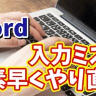 Wordで入力ミスを一瞬でやり直せるちょっとした小技