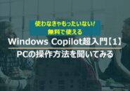 Windows Copilot超入門【1】パソコンの設定方法でわからないことをCopilotに聞いてみる