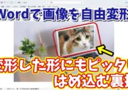 Wordで画像を自由変形!少し変形した形にもピッタリはめ込む事ができる裏技