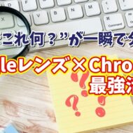 “これ何？”が一瞬で分かる！Googleレンズ×Chromeの最強活用術
