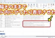 Excelで長文がはみ出さない！列幅そのままでセル内にぴったり表示する裏技