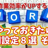 Wordの作業効率を最大化する初期設定8選 その１【まとめ動画】