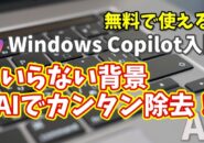 Windows Copilot超入門【45】AIでここまでできる！写真の不要部分を自然に除去！