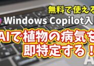 Windows Copilot超入門【51】AIで植物の病気を特定！Copilotが教える簡単ケア術