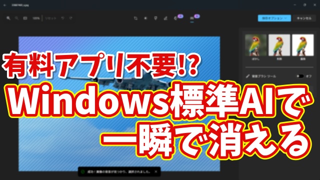 有料アプリ不要？Windows標準AIで写真の不要物＆背景を一瞬で削除する方法