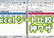 Excelでシート比較が一瞬!キーボードだけでできる便利ワザ