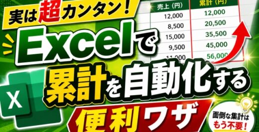 実は超カンタン！Excelで累計を自動化する便利ワザ