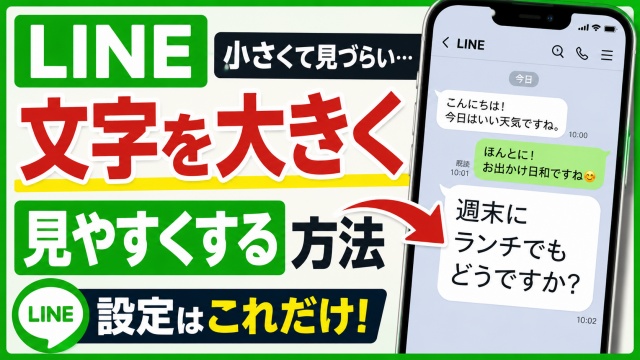 LINEの文字が小さくて読めない… 今すぐ文字サイズを大きくする方法